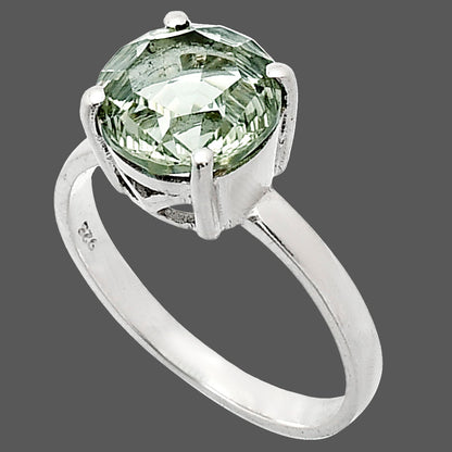 Fancy Cut Premium Prasiolite (Green Amethyst) Brazil Ring size-9 R-1019 16-ER10159