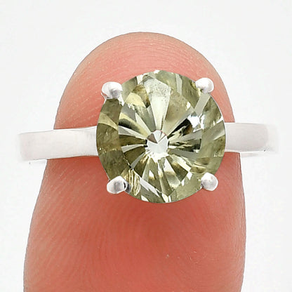 Fancy Cut Premium Prasiolite (Green Amethyst) Brazil Ring size-9 R-1019 16-ER10162