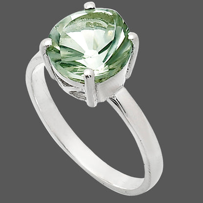 Fancy Cut Premium Prasiolite (Green Amethyst) Brazil Ring size-9 R-1019 16-ER10162