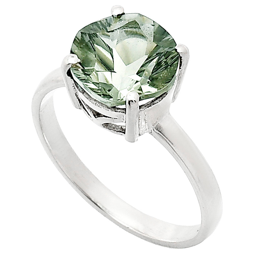 Fancy Cut Premium Prasiolite (Green Amethyst) Brazil Ring size-9 R-1019 16-ER10164