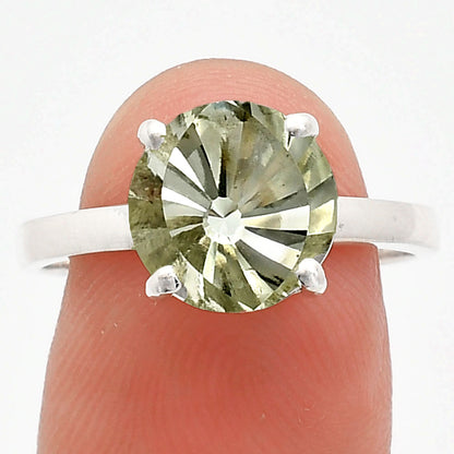 Fancy Cut Premium Prasiolite (Green Amethyst) Brazil Ring size-9 R-1019 16-ER10167