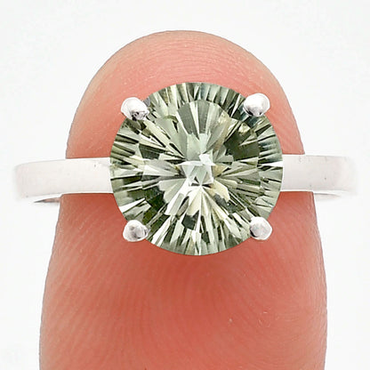 Fancy Cut Premium Prasiolite (Green Amethyst) Brazil Ring size-9 R-1019 16-ER10168