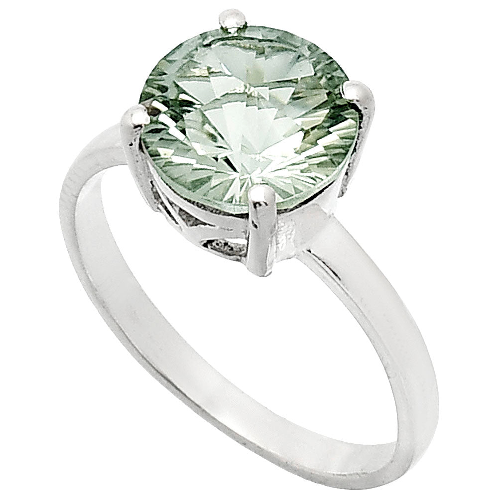 Fancy Cut Premium Prasiolite (Green Amethyst) Brazil Ring size-9 R-1019 16-ER10168