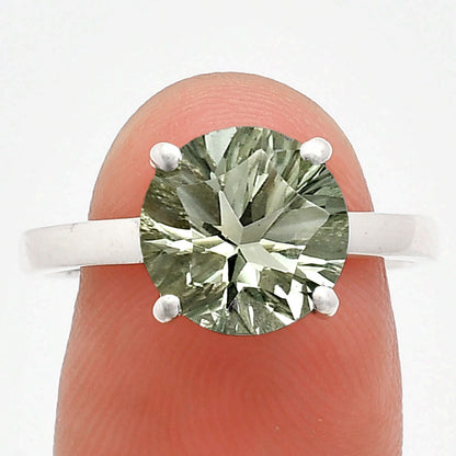 Fancy Cut Premium Prasiolite (Green Amethyst) Brazil Ring size-9 R-1019 16-ER10171