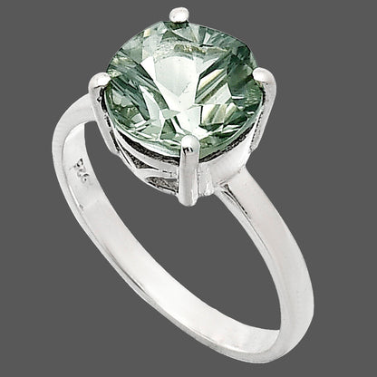 Fancy Cut Premium Prasiolite (Green Amethyst) Brazil Ring size-9 R-1019 16-ER10171
