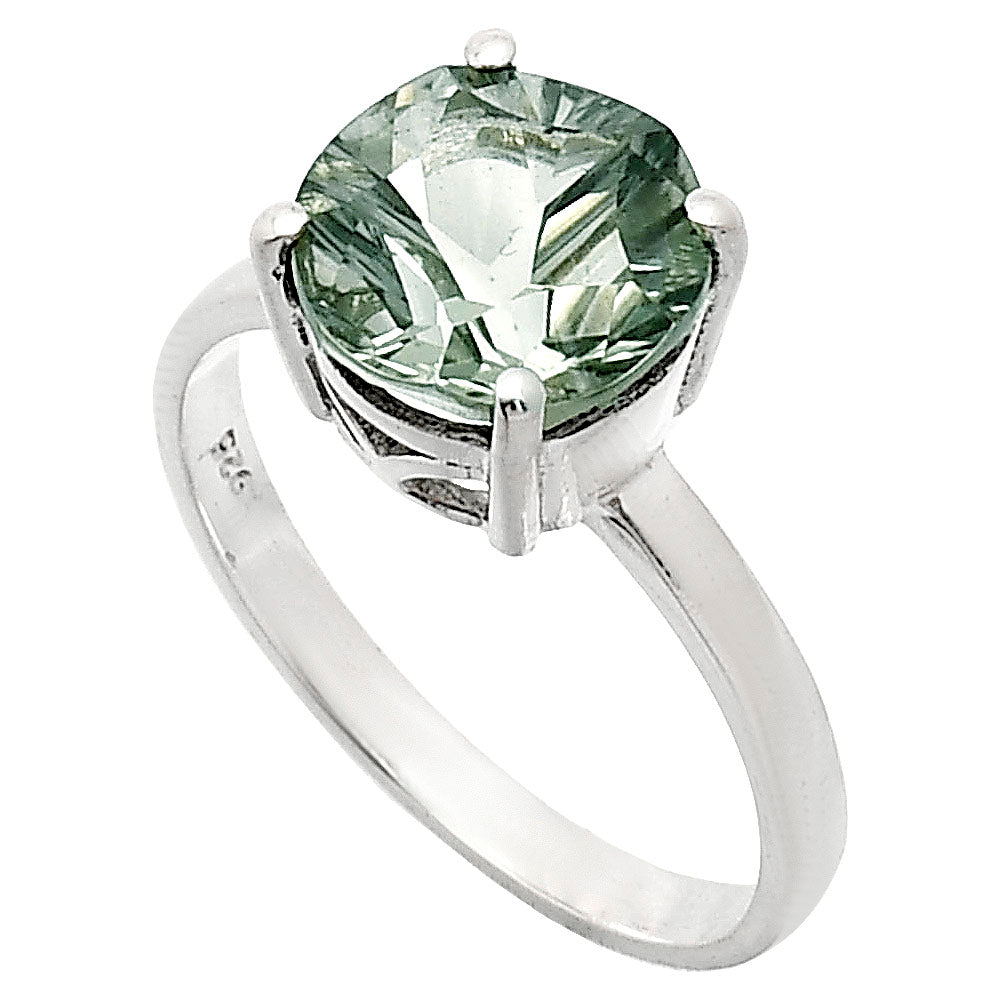 Fancy Cut Premium Prasiolite (Green Amethyst) Brazil Ring size-9 R-1019 16-ER10171