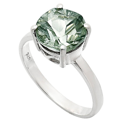 Fancy Cut Premium Prasiolite (Green Amethyst) Brazil Ring size-9 R-1019 16-ER10171