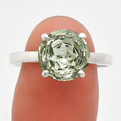 Fancy Cut Premium Prasiolite (Green Amethyst) Brazil Ring size-9 R-1019 16-ER10175