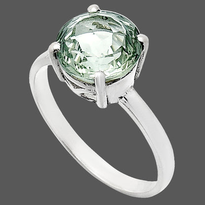 Fancy Cut Premium Prasiolite (Green Amethyst) Brazil Ring size-9 R-1019 16-ER10175