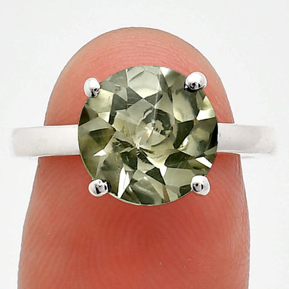 Fancy Cut Premium Prasiolite (Green Amethyst) Brazil Ring size-8 R-1019 16-ER10178