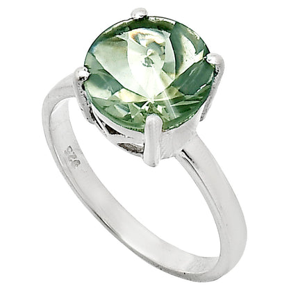 Fancy Cut Premium Prasiolite (Green Amethyst) Brazil Ring size-8 R-1019 16-ER10178