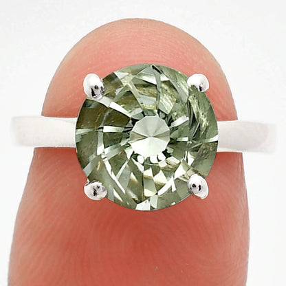 Fancy Cut Premium Prasiolite (Green Amethyst) Brazil Ring size-7 R-1019 16-ER10182
