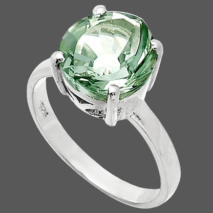 Fancy Cut Premium Prasiolite (Green Amethyst) Brazil Ring size-7 R-1019 16-ER10182