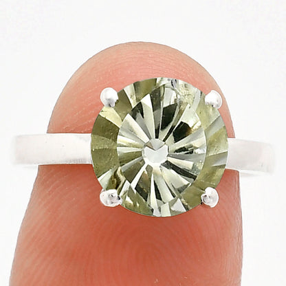 Fancy Cut Premium Prasiolite (Green Amethyst) Brazil Ring size-8 R-1019 16-ER10186