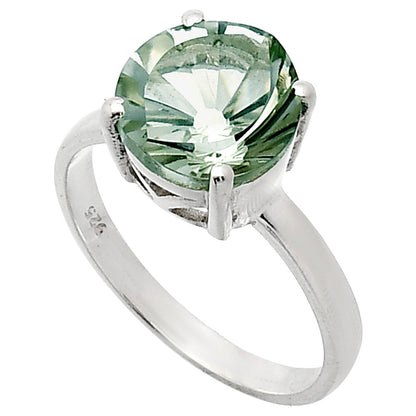 Fancy Cut Premium Prasiolite (Green Amethyst) Brazil Ring size-8 R-1019 16-ER10186