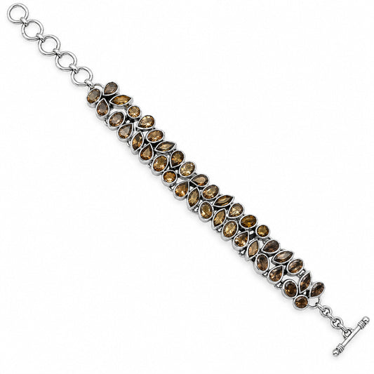 Natural Smoky Quartz - Brazil Bracelet B-1045 17-EB10080
