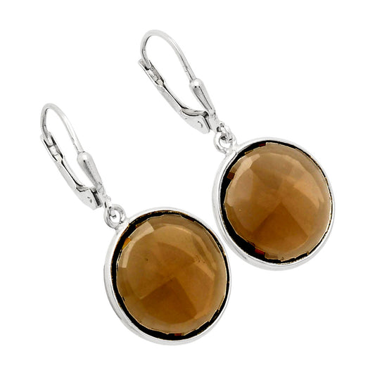 Premium Quality Natural Smoky Quartz Earrings E-1254 17-EE10187