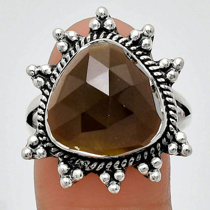 Premium Quality Smoky Quartz Checker - Brazil Ring size-9.5 R-1234 17-ER10207