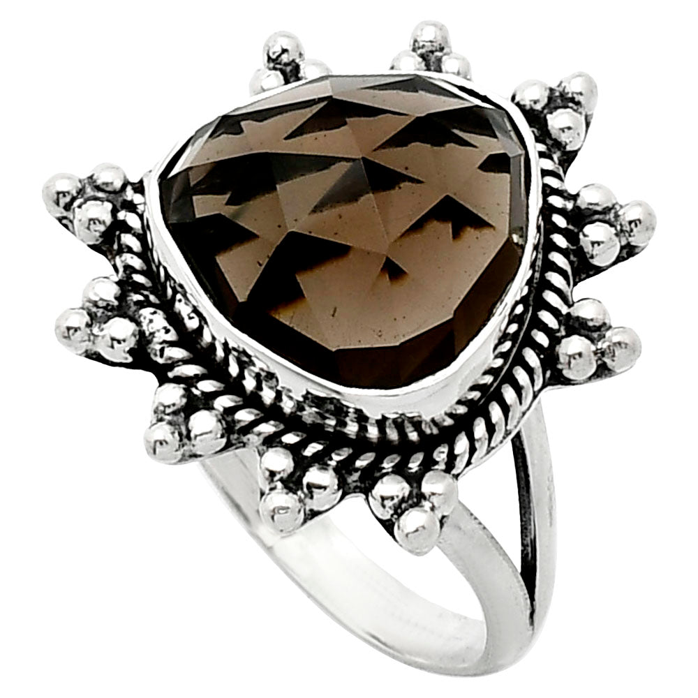 Premium Quality Smoky Quartz Checker - Brazil Ring size-9.5 R-1234 17-ER10207