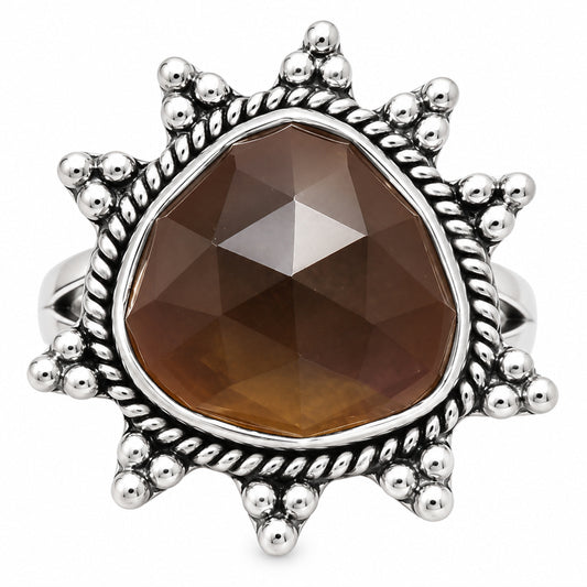 Premium Quality Smoky Quartz Checker - Brazil Ring size-7 R-1234 17-ER10209