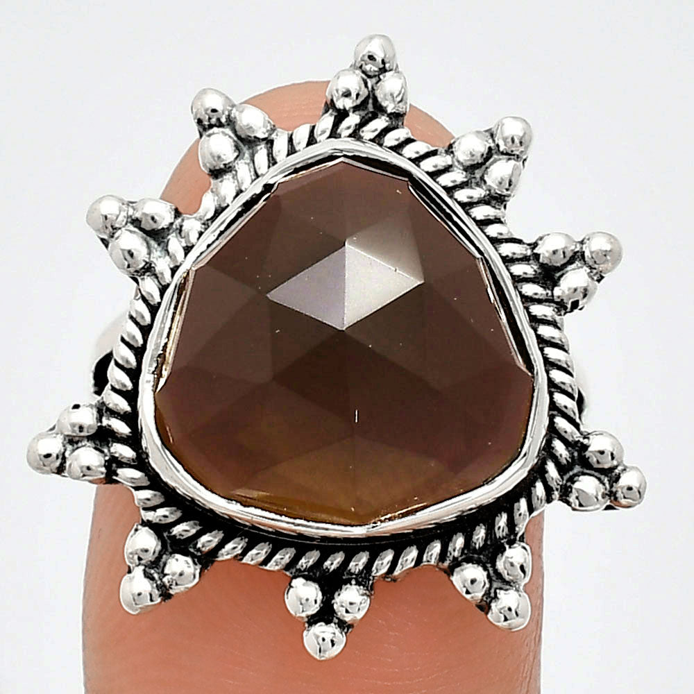 Premium Quality Smoky Quartz Checker - Brazil Ring size-7 R-1234 17-ER10209