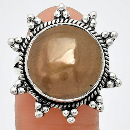 Premium Quality Smoky Quartz Cab - Brazil Ring size-8 R-1234 17-ER10210