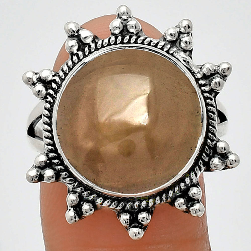 Premium Quality Smoky Quartz Cab - Brazil Ring size-10 R-1234 17-ER10213