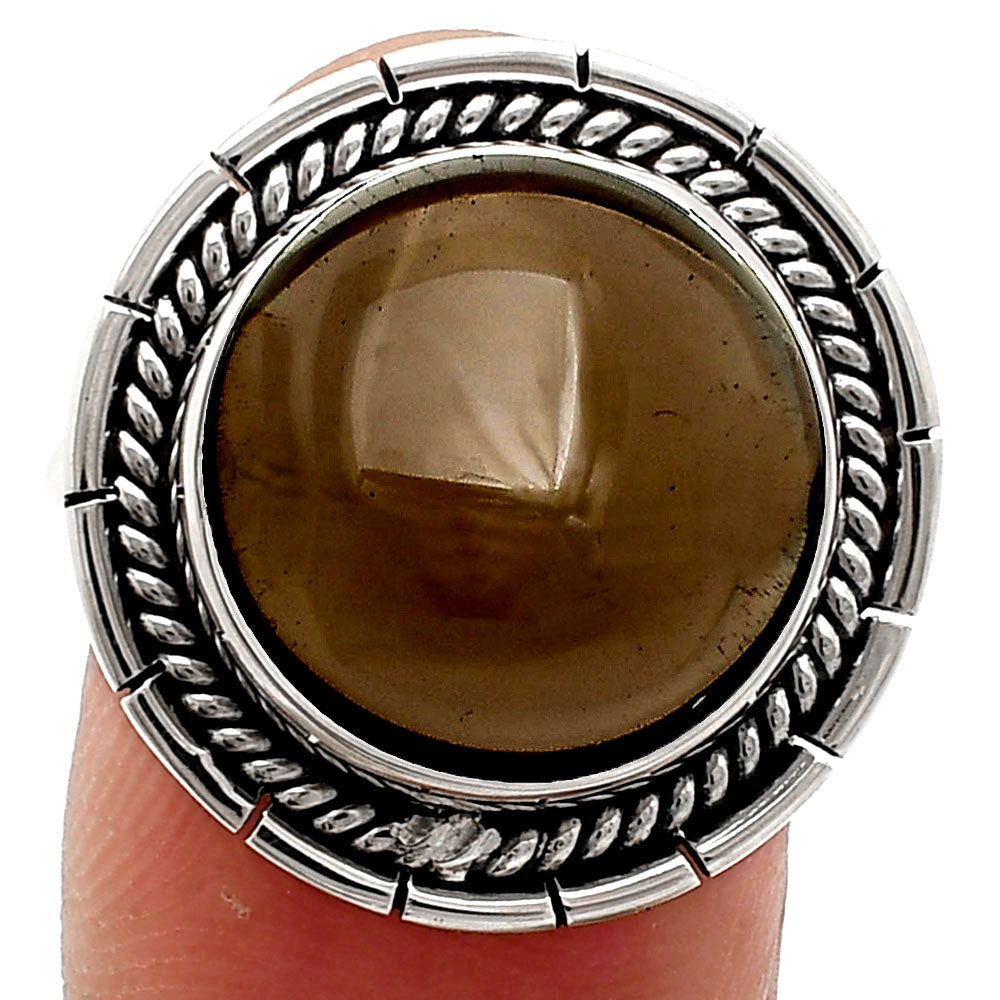 Premium Quality Smoky Quartz Cab - Brazil Ring size-9 R-1728 17-ER10217