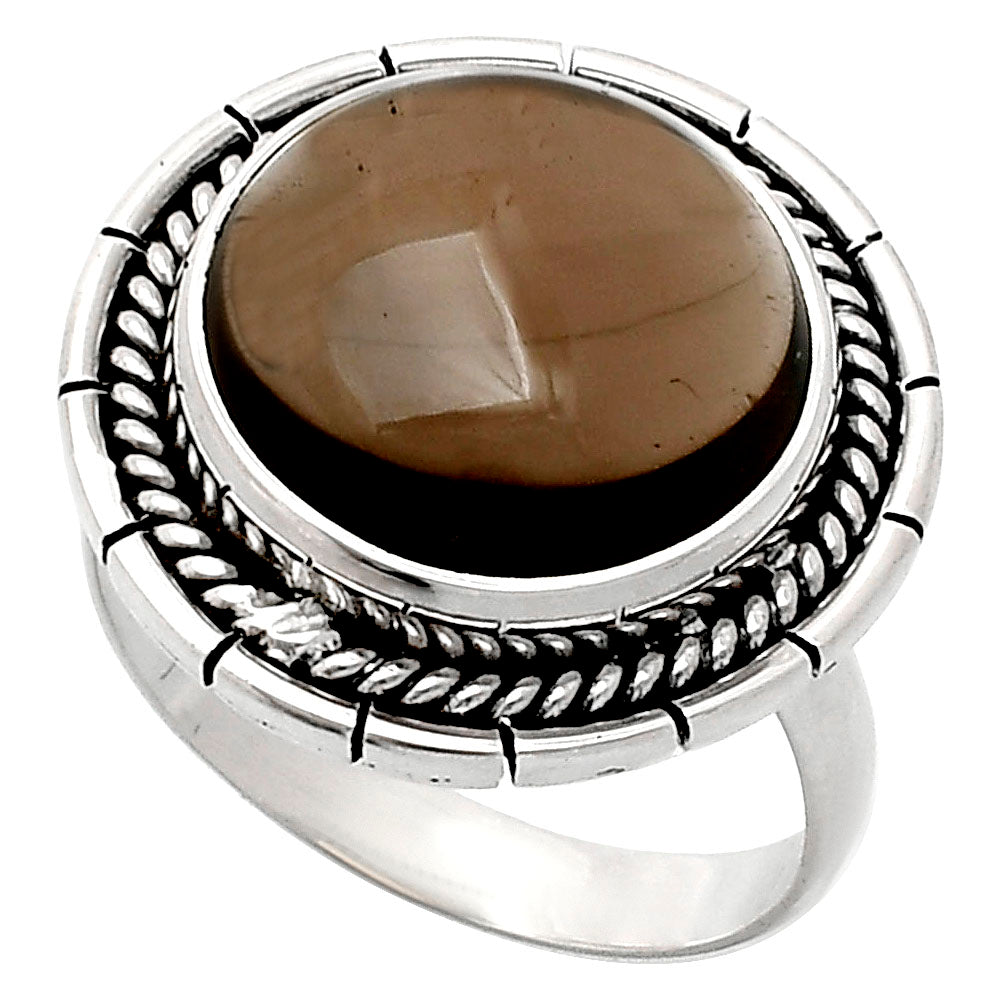 Premium Quality Smoky Quartz Cab - Brazil Ring size-9 R-1728 17-ER10217