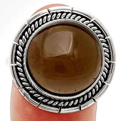 Premium Quality Smoky Quartz Cab - Brazil Ring size-10 R-1728 17-ER10218