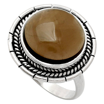 Premium Quality Smoky Quartz Cab - Brazil Ring size-10 R-1728 17-ER10218