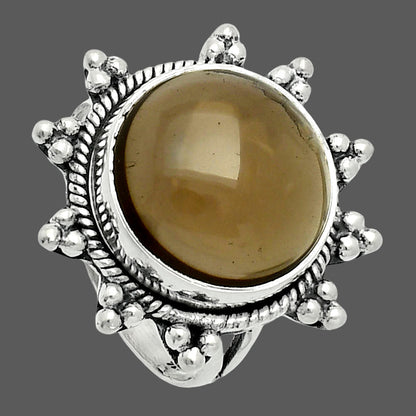 Premium Smoky Quartz Cab - Brazil Ring size-9 R-1234 17-ER10223