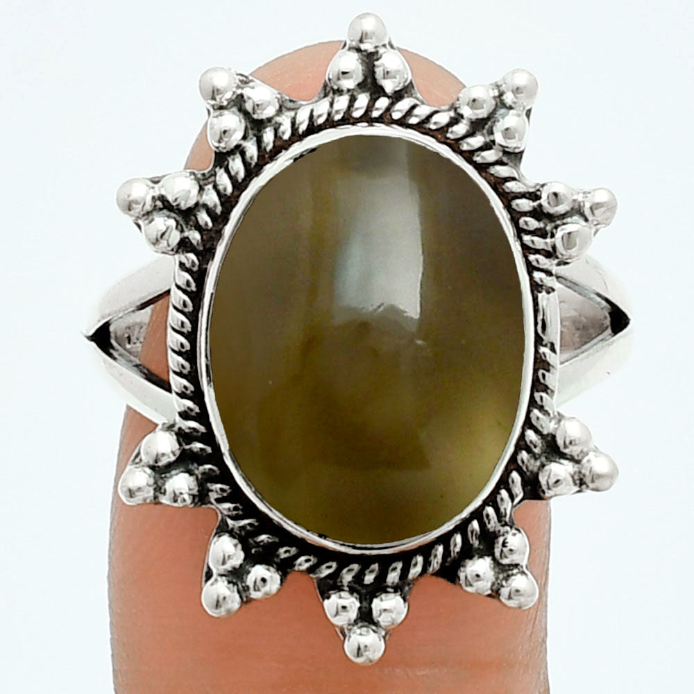 Premium Smoky Quartz Cab - Brazil Ring size-9.5 R-1234 17-ER10224