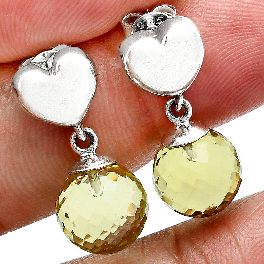 Premium Quality Heart - Heart - Green Gold Earrings E-1258 19-EE10208