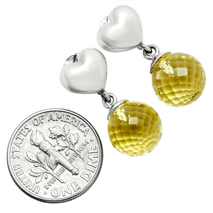 Premium Quality Heart - Heart - Green Gold Earrings E-1258 19-EE10208