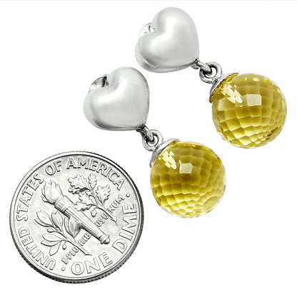 Premium Quality Heart - Green Gold Earrings E-1258 19-EE10210