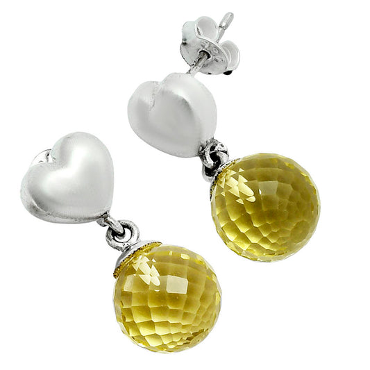 Premium Quality Heart - Green Gold Earrings E-1258 19-EE10212