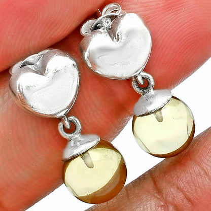 Premium Quality Heart - Green Gold Earrings E-1258 19-EE10213