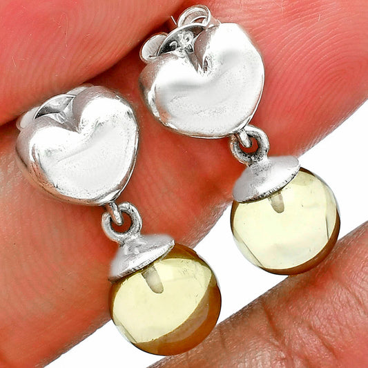 Premium Quality Heart - Green Gold Earrings E-1258 19-EE10213