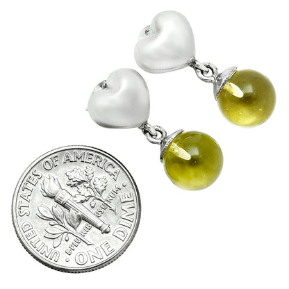 Premium Quality Heart - Green Gold Earrings E-1258 19-EE10213