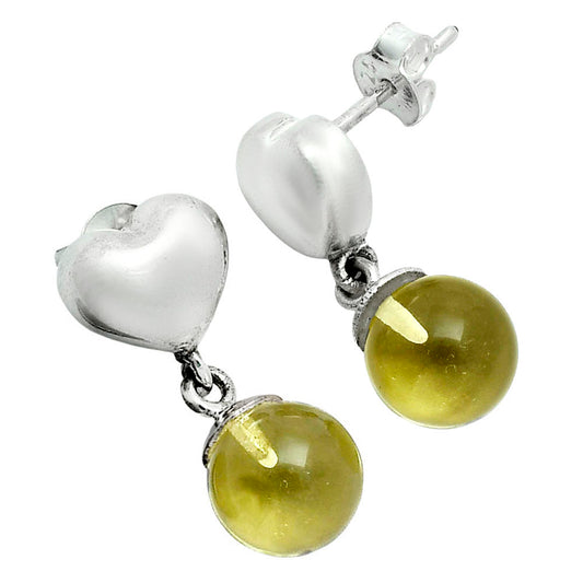 Premium Quality Heart - Green Gold Earrings E-1258 19-EE10213