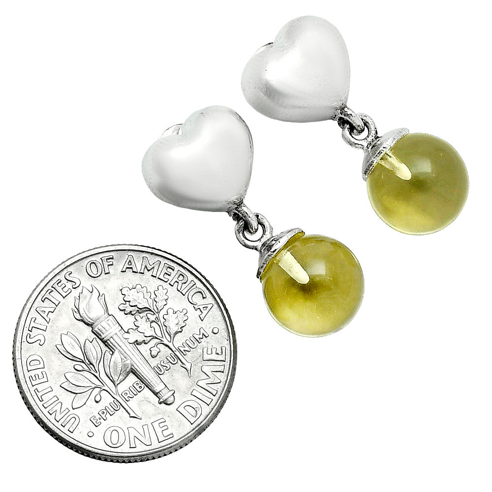 Premium Quality Heart - Green Gold Earrings E-1258 19-EE10214