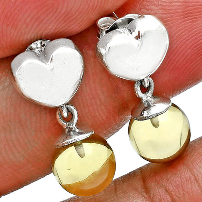 Premium Quality Heart - Green Gold Earrings E-1258 19-EE10215