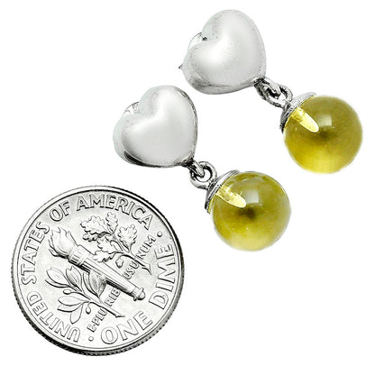 Premium Quality Heart - Green Gold Earrings E-1258 19-EE10215