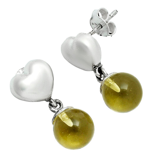 Premium Quality Heart - Green Gold Earrings E-1258 19-EE10215