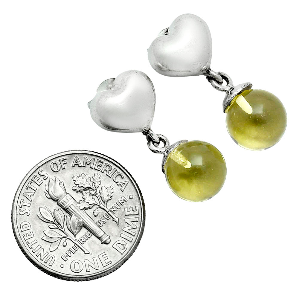 Premium Quality Heart - Green Gold Earrings E-1258 19-EE10216