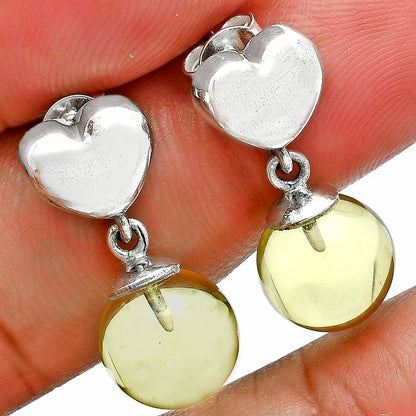 Premium Quality Heart - Green Gold Earrings E-1258 19-EE10217