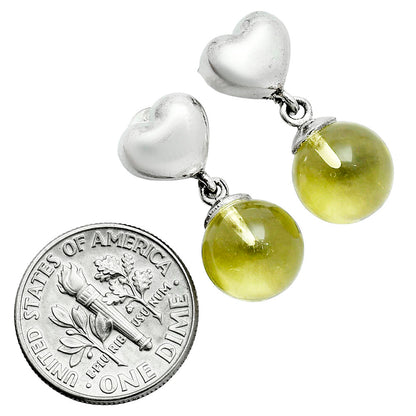 Premium Quality Heart - Green Gold Earrings E-1258 19-EE10217