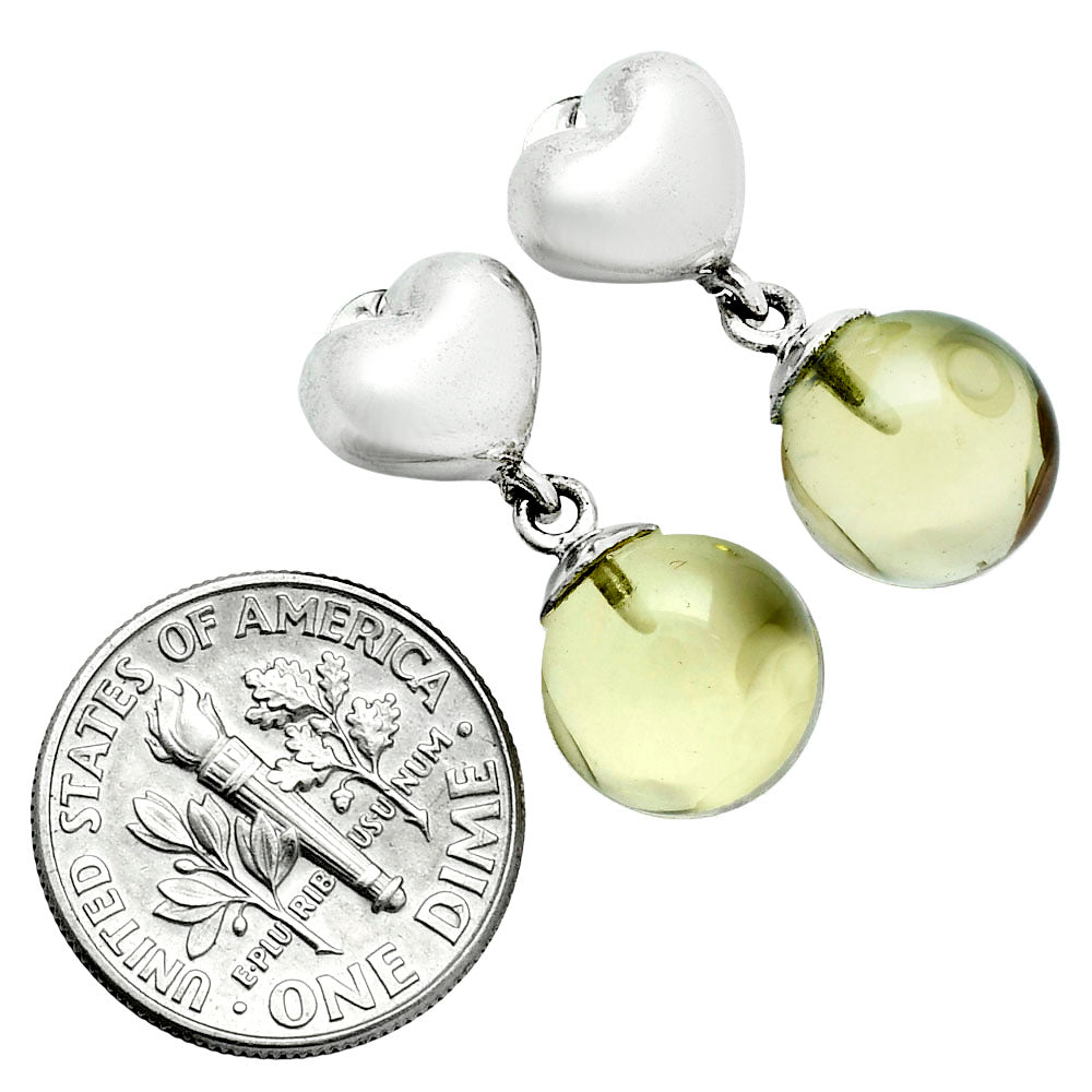Premium Quality Heart - Green Gold Earrings E-1258 19-EE10218