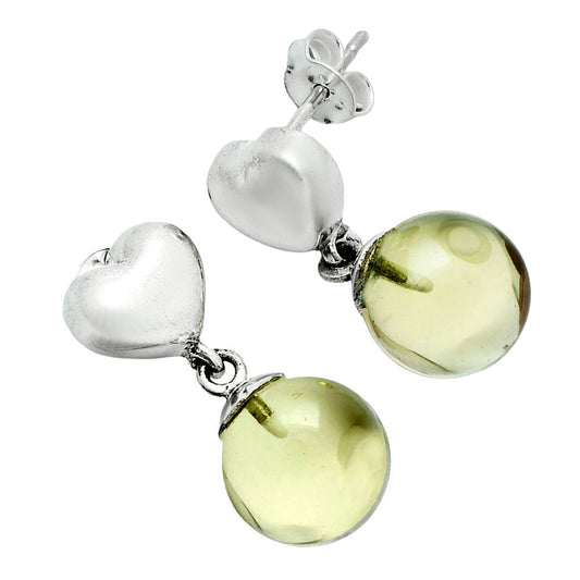Premium Quality Heart - Green Gold Earrings E-1258 19-EE10218